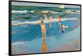 Beach boys, 1908. Oil on canvas, 81 x 106 cm. JOAQUIN SOROLLA Y BASTIDA-Joaquin Sorolla-Framed Poster