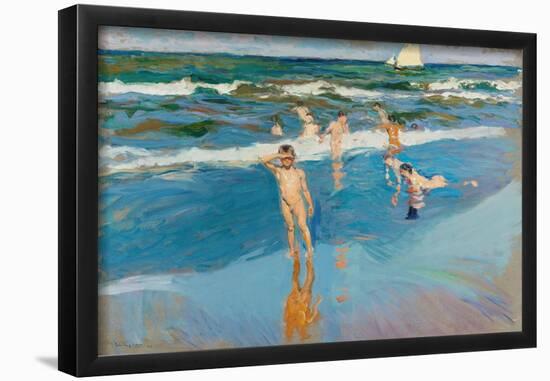 Beach boys, 1908. Oil on canvas, 81 x 106 cm. JOAQUIN SOROLLA Y BASTIDA-Joaquin Sorolla-Framed Poster