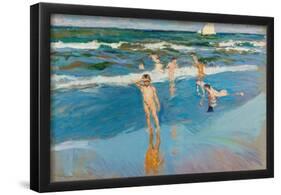 Beach boys, 1908. Oil on canvas, 81 x 106 cm. JOAQUIN SOROLLA Y BASTIDA-Joaquin Sorolla-Framed Poster