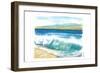 Beach Breaking Waves with Spray in the Bay-M. Bleichner-Framed Art Print