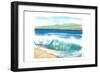 Beach Breaking Waves with Spray in the Bay-M. Bleichner-Framed Art Print