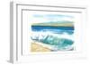 Beach Breaking Waves with Spray in the Bay-M. Bleichner-Framed Art Print