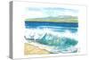 Beach Breaking Waves with Spray in the Bay-M. Bleichner-Stretched Canvas