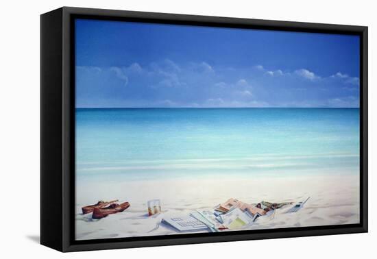 Beach Broker-Lincoln Seligman-Framed Stretched Canvas