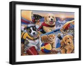 Beach Buddies-Jenny Newland-Framed Giclee Print