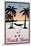 Beach Bum Hammock Between Palm Trees Art Print Poster-null-Mounted Poster