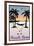 Beach Bum Hammock Between Palm Trees Plastic Sign-null-Framed Art Print