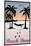 Beach Bum Hammock Between Palm Trees Plastic Sign-null-Mounted Art Print