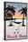 Beach Bum Hammock Between Palm Trees Plastic Sign-null-Stretched Canvas