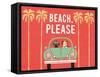 Beach Bums Beetle I-Michael Mullan-Framed Stretched Canvas