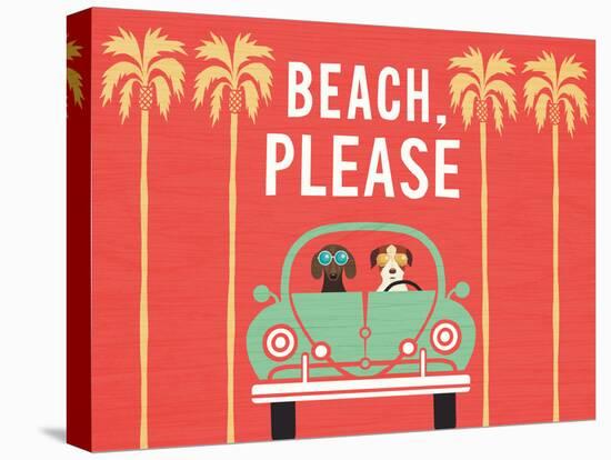 Beach Bums Beetle I-Michael Mullan-Stretched Canvas