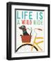 Beach Bums Dachshund Bicycle I Life-Michael Mullan-Framed Art Print