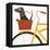 Beach Bums Dachshund Bicycle I-Michael Mullan-Framed Stretched Canvas