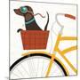 Beach Bums Dachshund Bicycle I-Michael Mullan-Mounted Art Print