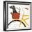 Beach Bums Dachshund Bicycle I-Michael Mullan-Framed Art Print