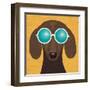 Beach Bums Dachshund I-Michael Mullan-Framed Art Print