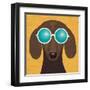 Beach Bums Dachshund I-Michael Mullan-Framed Art Print