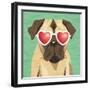 Beach Bums Pug I-Michael Mullan-Framed Art Print