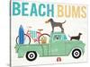 Beach Bums Truck I-Michael Mullan-Stretched Canvas