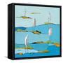 Beach Bums V2-Phyllis Adams-Framed Stretched Canvas