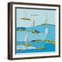 Beach Bums V2-Phyllis Adams-Framed Art Print