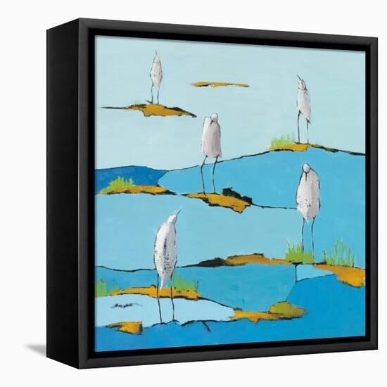 Beach Bums V2-Phyllis Adams-Framed Stretched Canvas