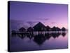 Beach Bungalows, Punaauia, Tahiti, French Polynesia-Walter Bibikow-Stretched Canvas