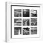 Beach BW Set of 9-Tom Quartermaine-Framed Giclee Print