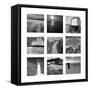 Beach BW Set of 9-Tom Quartermaine-Framed Stretched Canvas