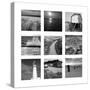 Beach BW Set of 9-Tom Quartermaine-Stretched Canvas