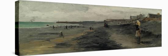 Beach by Dieppe, 1881-Frank Myers Boggs-Stretched Canvas