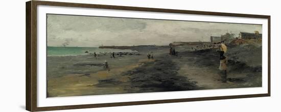 Beach by Dieppe, 1881-Frank Myers Boggs-Framed Giclee Print