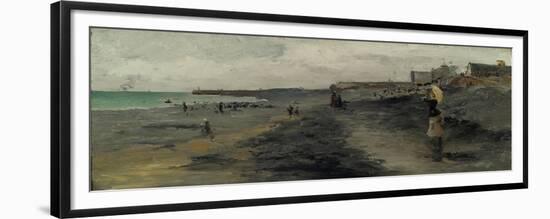 Beach by Dieppe, 1881-Frank Myers Boggs-Framed Giclee Print