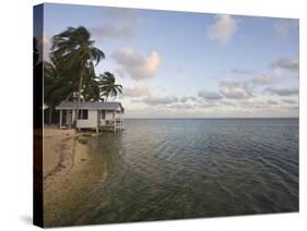 Beach Cabana, Tobaco Caye, Belize, Central America-Jane Sweeney-Stretched Canvas