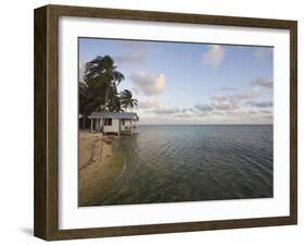 Beach Cabana, Tobaco Caye, Belize, Central America-Jane Sweeney-Framed Photographic Print