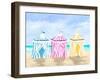 Beach Cabanas-Julie DeRice-Framed Art Print