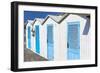 Beach Cabins, Positano, Italy-George Oze-Framed Photographic Print