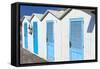 Beach Cabins, Positano, Italy-George Oze-Framed Stretched Canvas