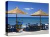 Beach Cafe, Kato Zakros, Lasithi Region, Crete, Greek Islands, Greece, Europe-Stuart Black-Stretched Canvas