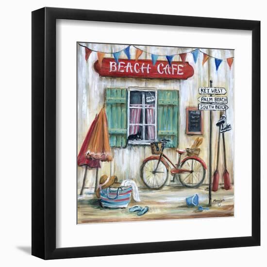 Beach Cafe-Marilyn Dunlap-Framed Art Print