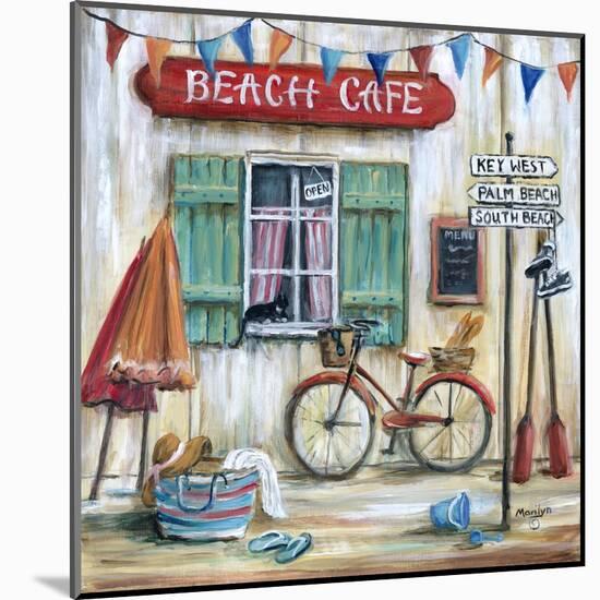 Beach Cafe-Marilyn Dunlap-Mounted Art Print