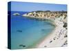 Beach, Cala d'Hort, Ibiza, Balearic Islands, Spain, Mediterranean-Hans Peter Merten-Stretched Canvas