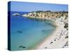 Beach, Cala d'Hort, Ibiza, Balearic Islands, Spain, Mediterranean-Hans Peter Merten-Stretched Canvas