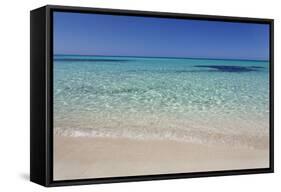 Beach Cala Mesquita, Capdepera, Majorca (Mallorca)-Markus Lange-Framed Stretched Canvas