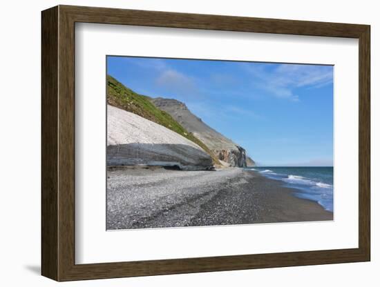 Beach, Cape Dezhnev, most eastern corner of Eurasia, Russian Far East-Keren Su-Framed Photographic Print