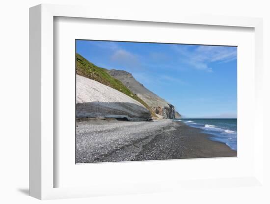 Beach, Cape Dezhnev, most eastern corner of Eurasia, Russian Far East-Keren Su-Framed Photographic Print