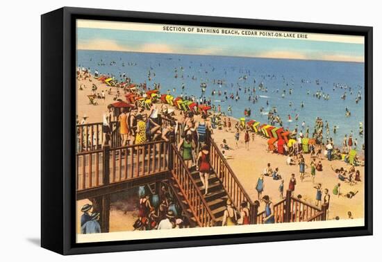 Beach, Cedar Point-on-the-Lake, Ohio-null-Framed Stretched Canvas