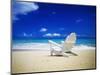 Beach Chair on Empty Beach-Randy Faris-Mounted Premium Photographic Print