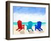 Beach Chair Trio-Julie DeRice-Framed Art Print