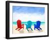 Beach Chair Trio-Julie DeRice-Framed Art Print